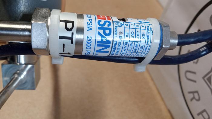 Used Ewal 4875404 High Pressure Valve W/ SPAN Instruments 3976EA 2000PSI Transducer GH503