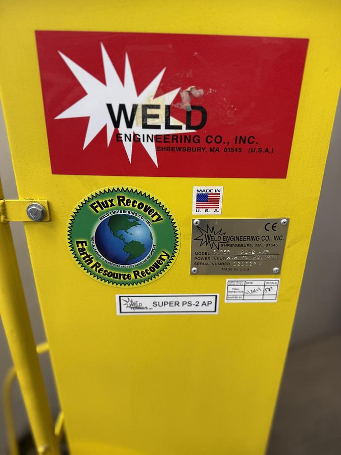 Used Weld Engineering Portable Flux Recovery PS-2 A/P