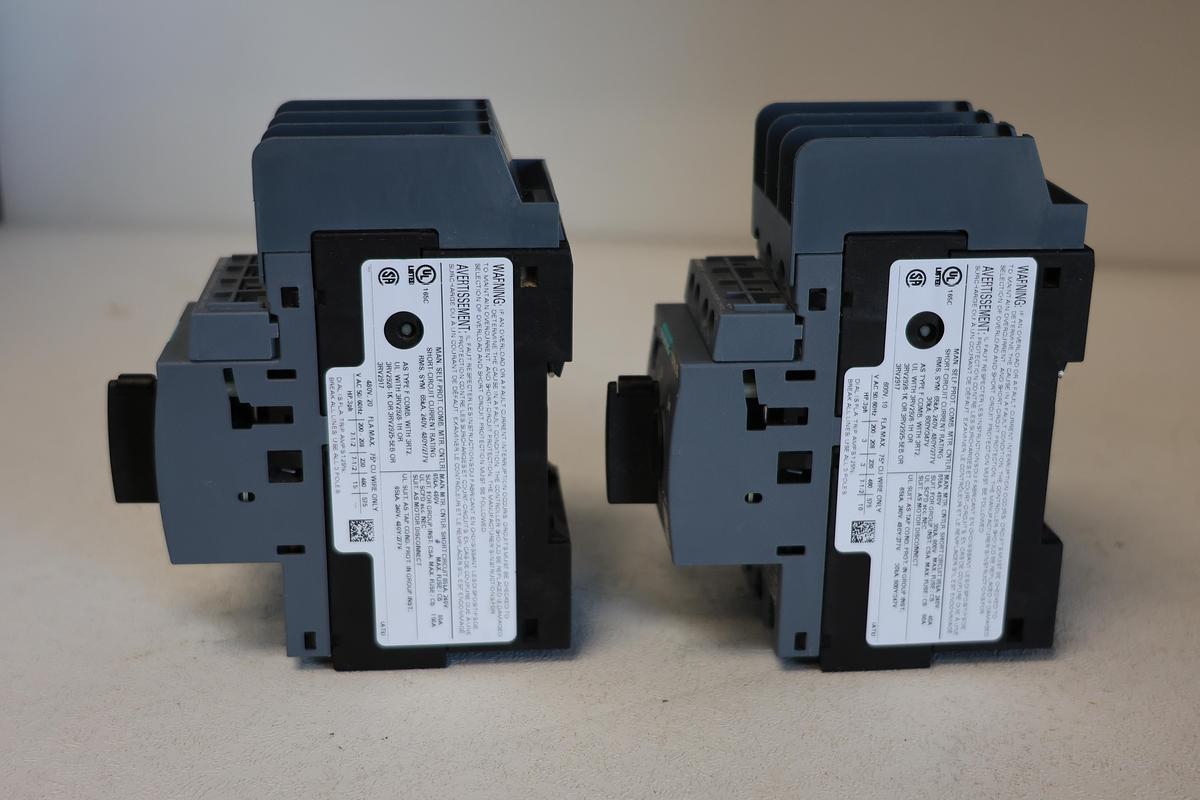 Used (Lot of 2) Siemens 3RV2021-4BA10 Circuit Breaker Class 10 Motor Protection GHA-161