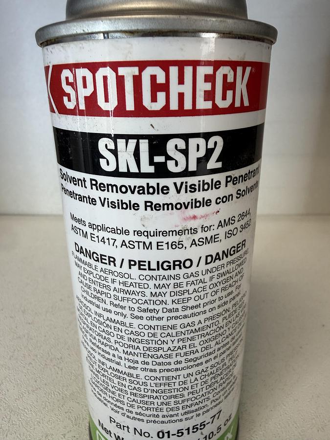 Used Magnaflux Spotcheck SKL-SP2 Solvent Removable Visible Penetrant GHGC