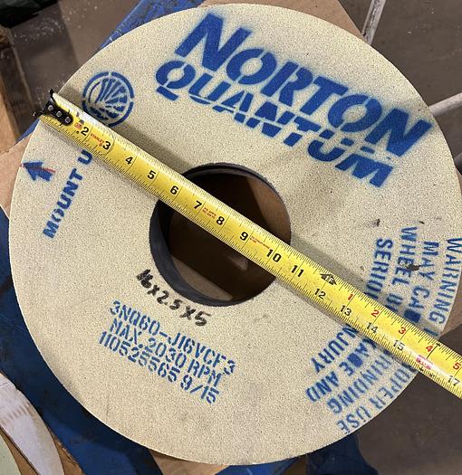 Used Norton 16"X2.5"X2" Grinding Wheel - 3NQ60 - GHC-1