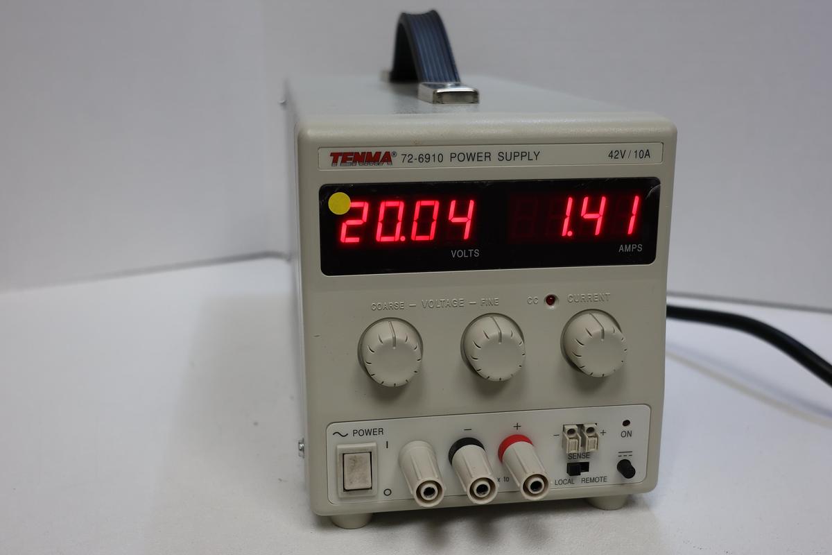 Used Tenma 72-6910 DC Bench Power Supply 42V 10A CV/CC High Current Tested Working