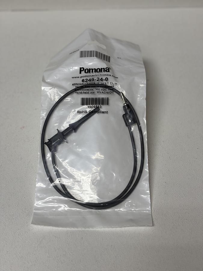 Used (Lot of 4) Pomona 6249-24-0 Minigrabber Test Clip Patch Cord GHA-74