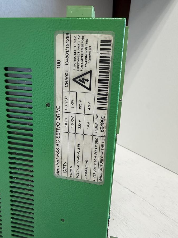 Used Control Techniques CRA001 MaxAx 100 Brushless Servo Drive GHA-181