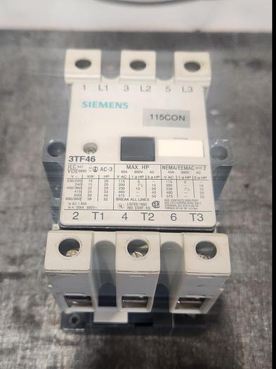 Used Siemens Power Contactor 3TF46 80A 600VAC - Used - GHB-68