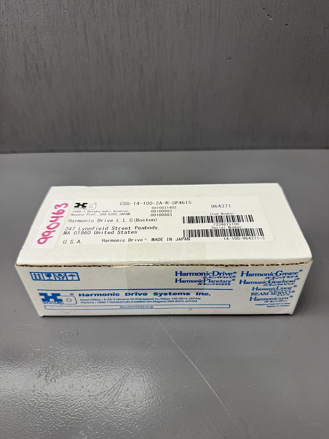 Used Harmonic Drive CSG-14-100-2A-R-SP4615 Component Set GHC-25