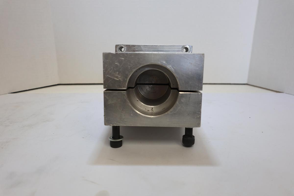 Used 2" Aluminum Split Clamp Block Shaft Mount Fixture Holder 4" Wide Used