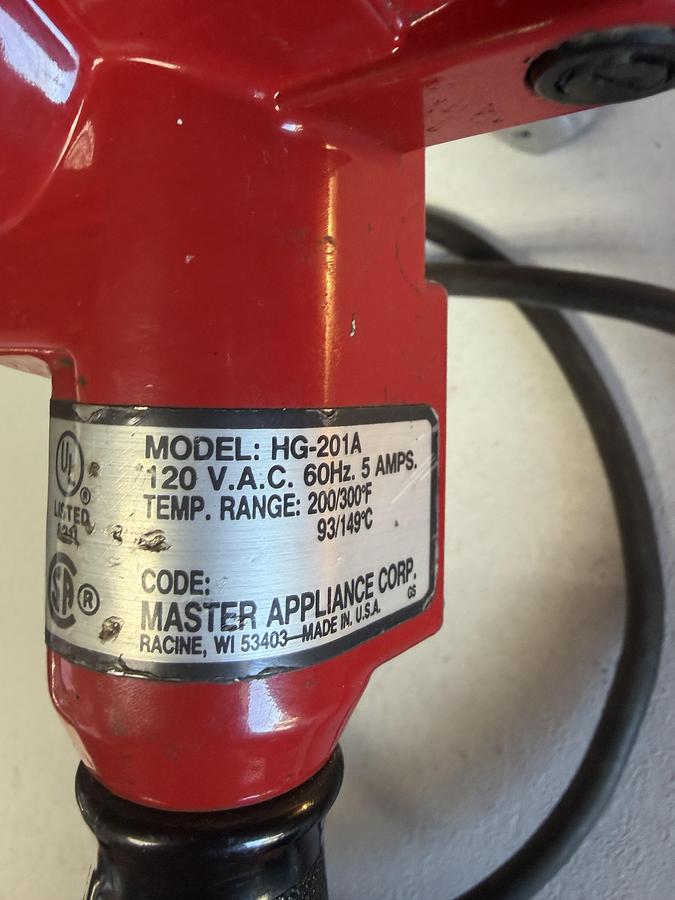 Used Master Appliance Corp Heat Gun Model HG-201 A  GHC-47