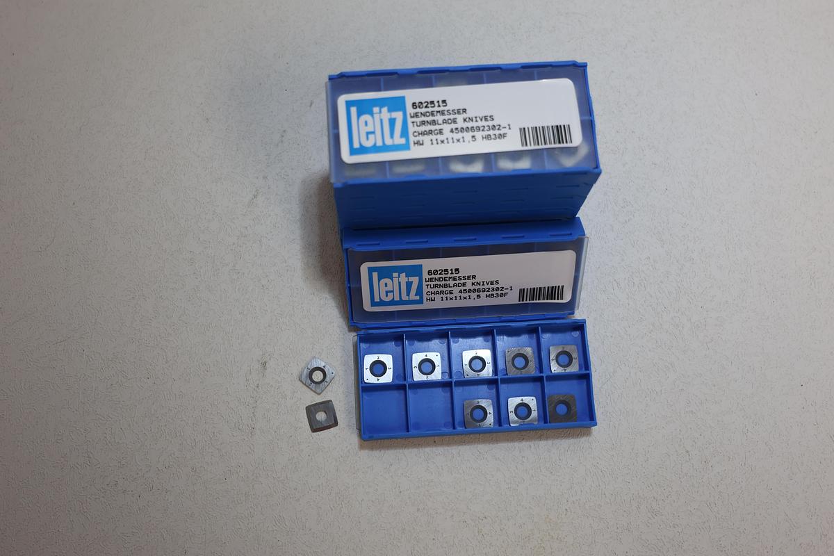 Leitz 602515 Wendemesser Turnblade Knives Carbide Inserts 11x11x1.5 HB30F 10pcs NEW