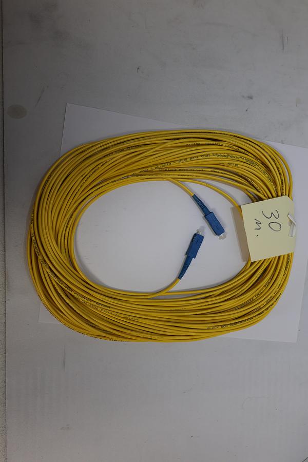 Lot of 3 30M Singlemode Fiber Optic Patch Cables Mixed Connectors 9/125