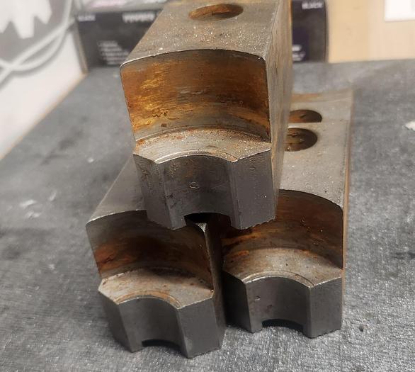 Used ALUMINUM SERRATED SOFT JAWS (set of 3)- GHA-30