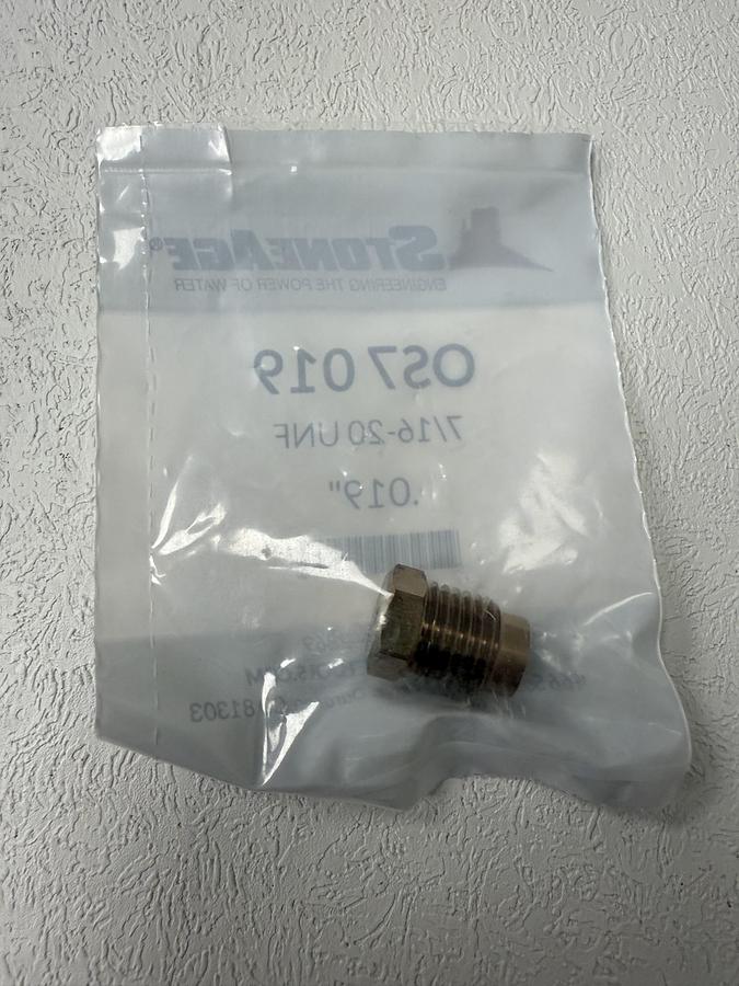 Used (Lot Of 4) StoneAge OS7 019 Orifice 7/16-20 UNF .019" GHC-29