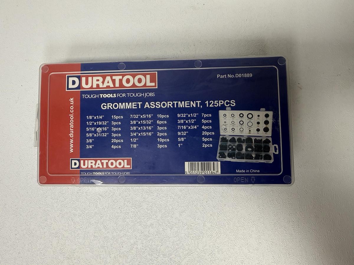 Used Duratool D01889 Grommet Assortment, 125PCS GHC-30