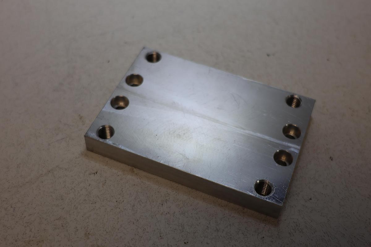 Used Aluminum Mounting Plate 1/2" Thick Linear Motion Pneumatic Cylinder SMC Metal Work GHA-186