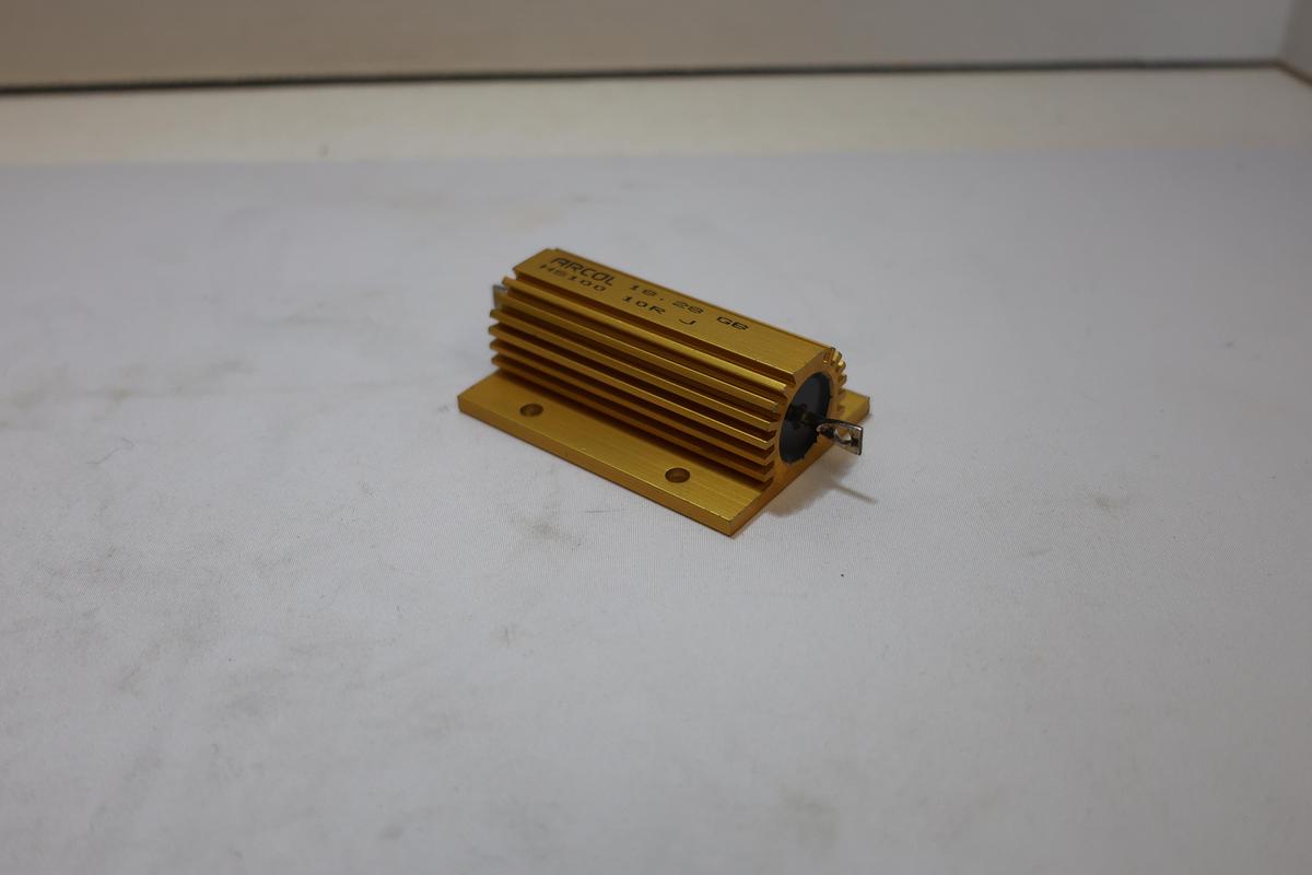 Used Arcol HS100 10 Ohm 100W 5% Aluminum Housed Wirewound Power Resistor