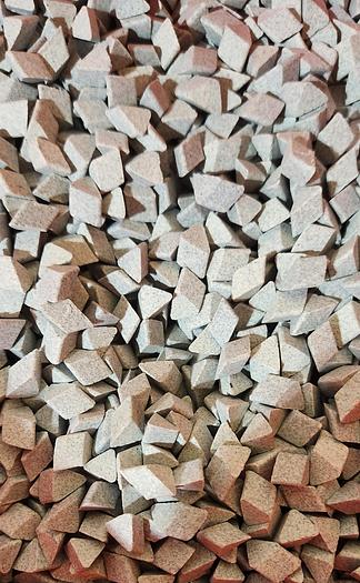 Used 20# Box - Ceramic Tumbling Media 1/4"x1/4" Angle Cut Triangles - GHA-9