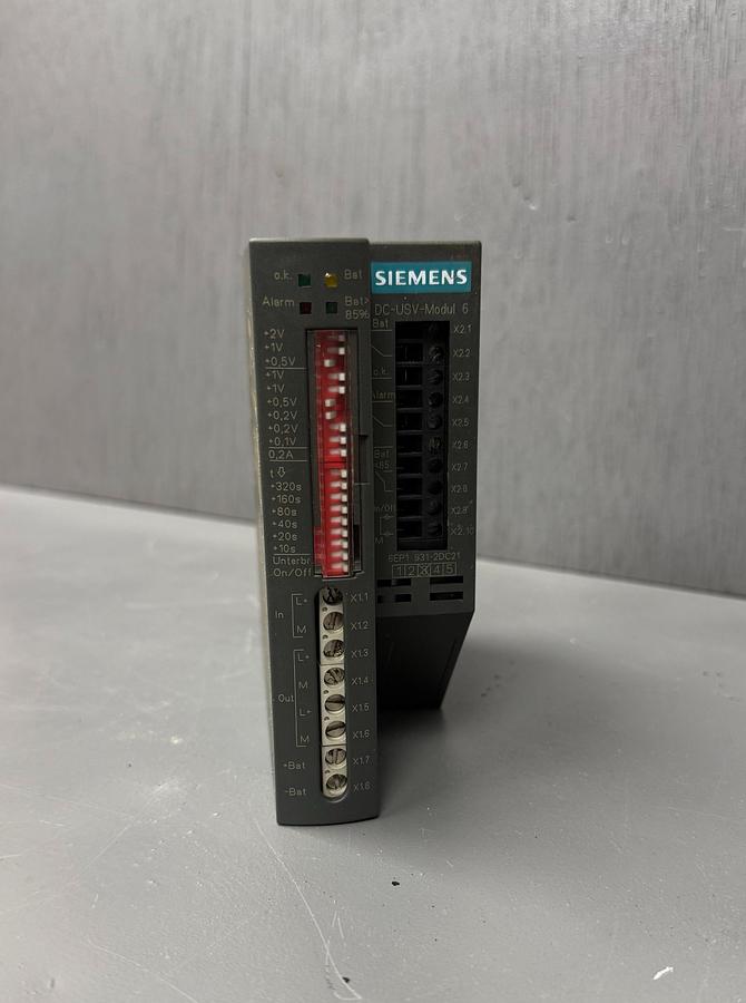 Used  Siemens SITOP DC‑USV‑Modul 6 - 6EP1 931‑2DC21 – 24 V DC / 6 A UPS Module GHC-37
