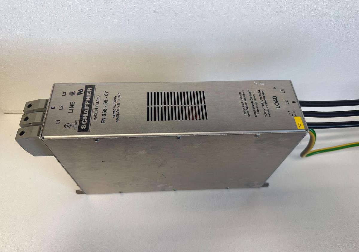 Used Schaffner FN 258-55-07 Power Line Filter 480VAC/50-60Hz GHC-47