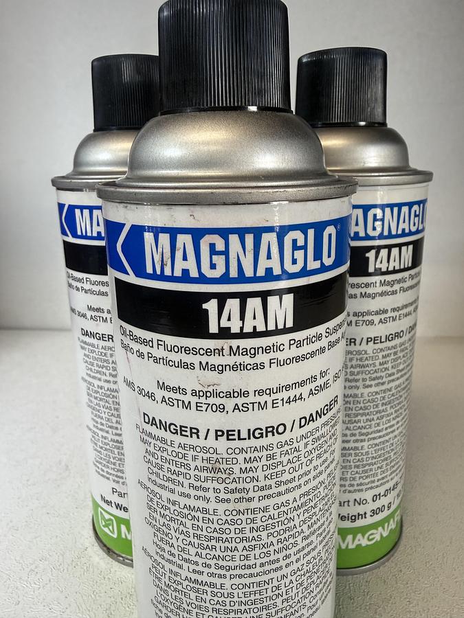 Used Pack of 3 Magnaflux Magnaglo 14AM 01-0145-77 10.5oz GHA-7