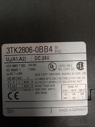 Used Siemens Contactor 3TK2806-0BB4 DC24V Safety Circuits G/011109 GH115