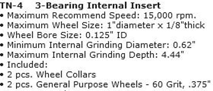 Dumore TN-4 Internal Insert for 5T-200 Spindle GH508