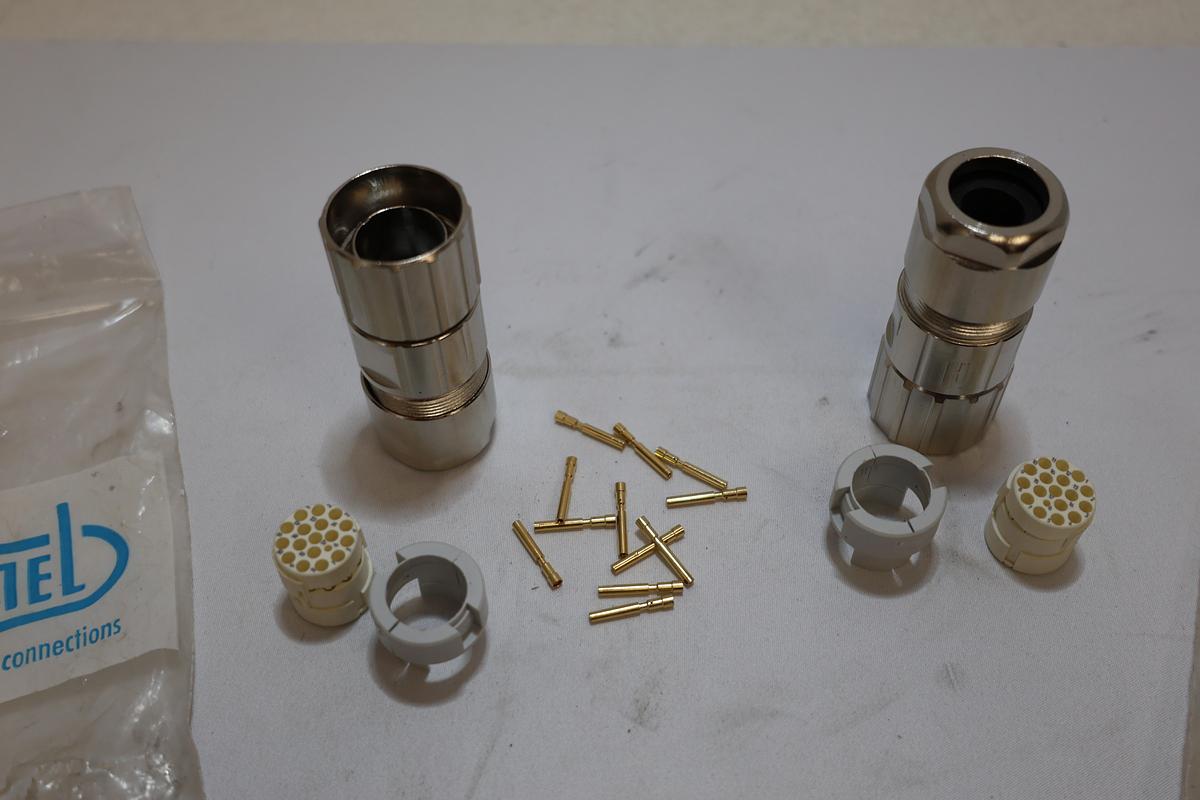 Hummel Circular Connector Lot of 2 w/ 12 Gold Pins New Surplus