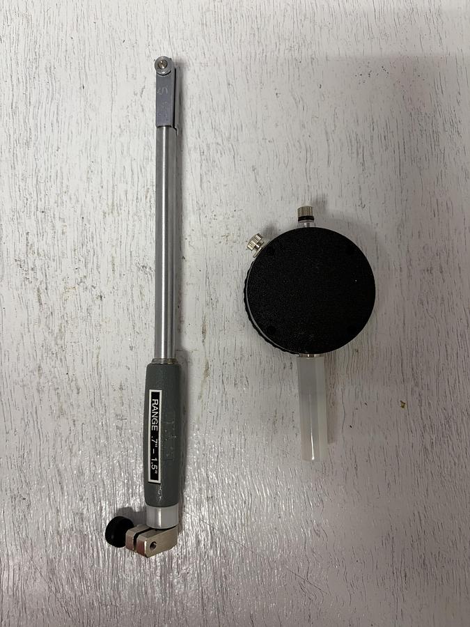 Used MHC Dial Indicator Bore Gage Set .7"-1.5" with Case  GHA-178