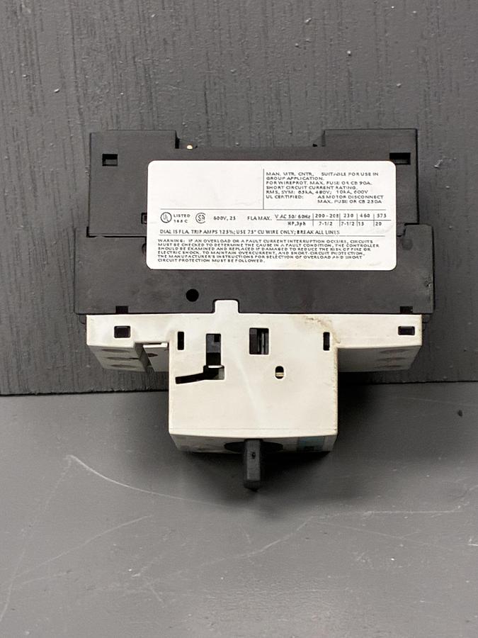 Used Siemens 3RV1021-4DA10 Motor Protection Circuit Breaker GHA-160