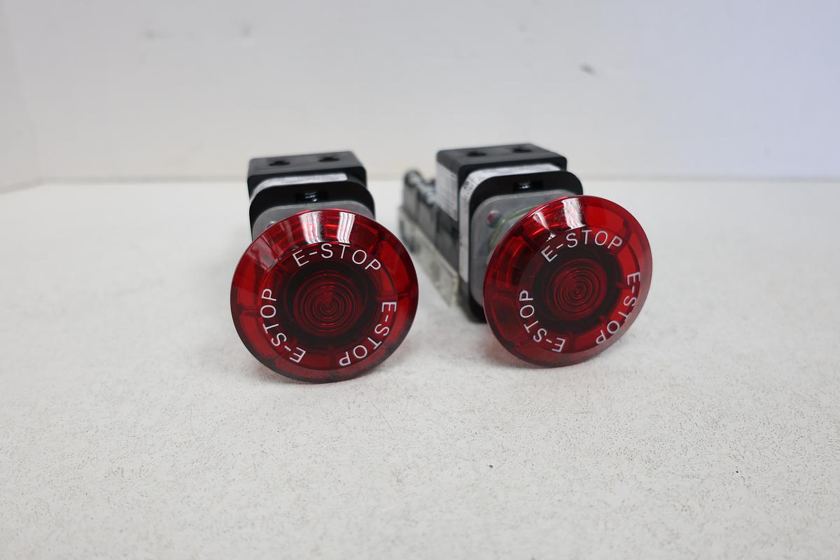 Used Allen Bradley 800TC-FXJQH2RA5 Red E-Stop Emergency Stop Pushbutton