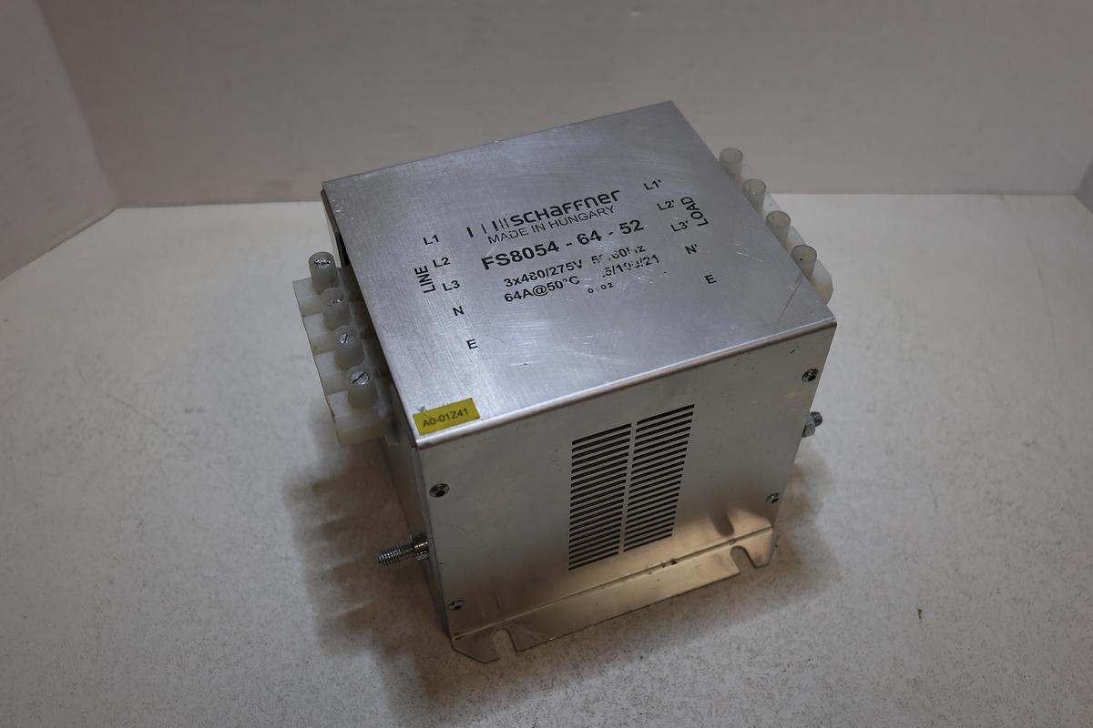 Used Schaffner FS8054-64-52 EMI/RFI Line Filter 64A 3x480/275V 50/60Hz Used