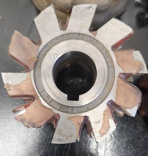 Used Lot of 6 - Assorted Sizes Used Concave Milling Cutters 3"-3-1/4" Diam - GHB-49