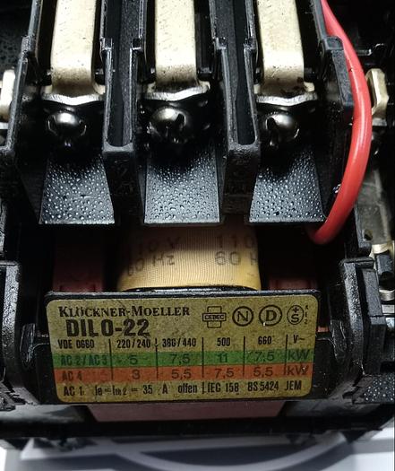 Used Klockner-Moeller DIL 0-22 Contactor 110V/60Hz - GHB-45
