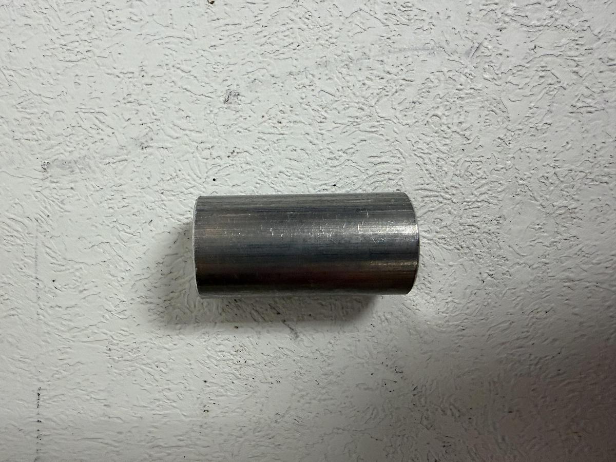 Used Aluminum Unthreaded Spacer 5/8" OD 1 - 1/4"  (lot of 3)