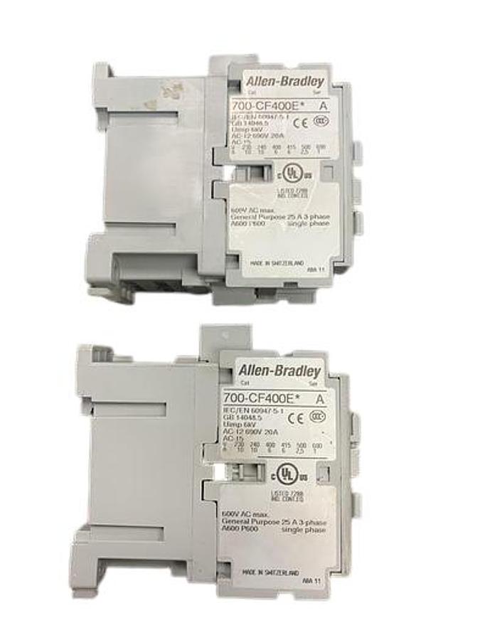 Used 2 Pack Allen-Bradley 700-CF400E* Coil Relay GHA-gcdwr5