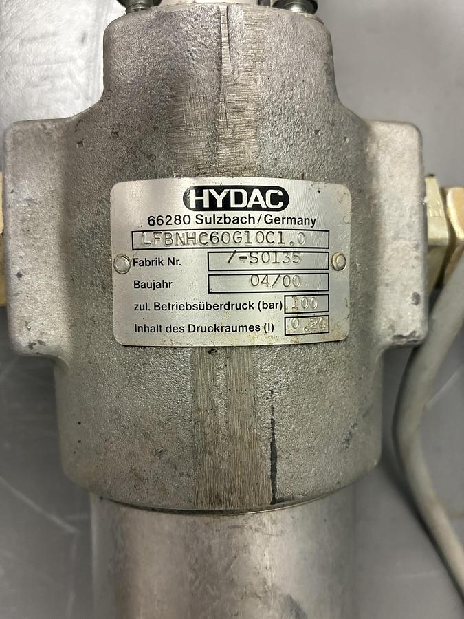 Used HYDAC LFBNHC60G10C1.0 IN-LINE INDUSTRIAL FILTER GHC-39
