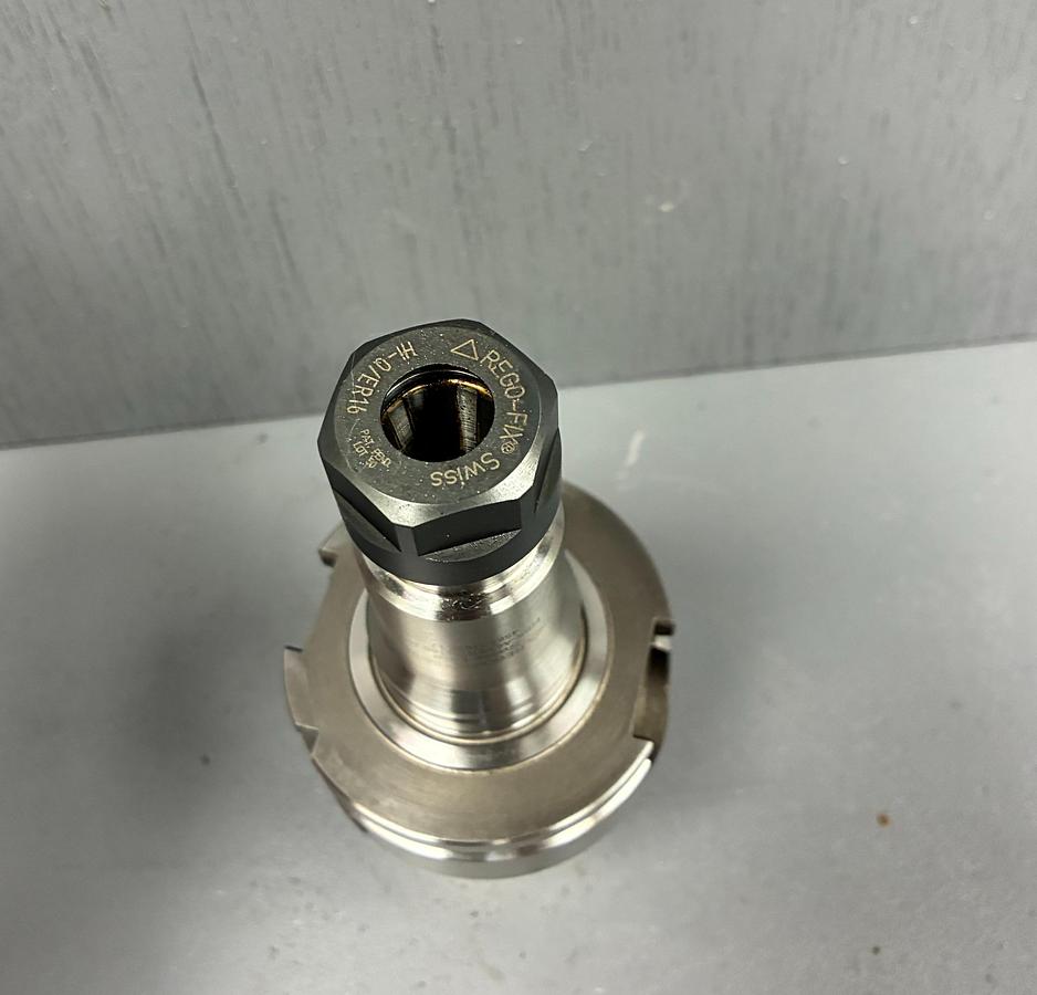 Used REGO-FIX HSK-A63/ER16X100 H COLLET CHUCK TOOL HOLDER HSK63A GHC-6