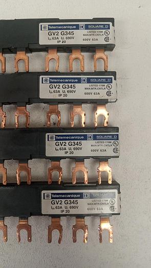 Used Lot of 4 Telemecanique GV2 G345 Busbar 63A 600V GHA42