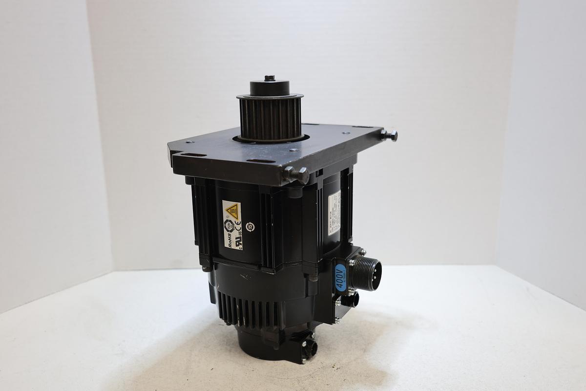Used Yaskawa SGMGV-13ADA6H AC Servo Motor 1.3kW 400V w/ Timing Pulley Used