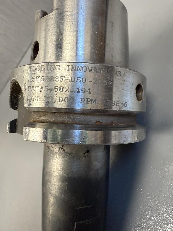 Used Tooling Innovations HSK63A Shrink Fit Tool Holder HSK63ASF-050-295 GHA-152