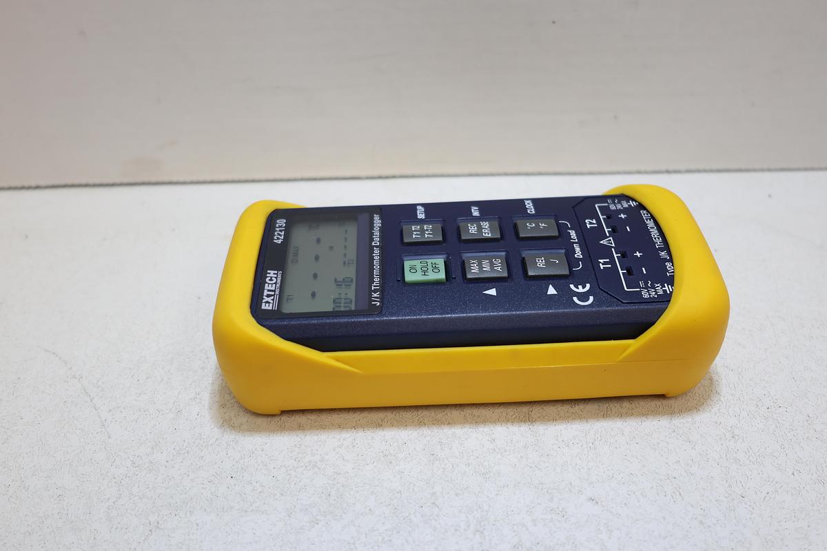 Used Extech J/K Thermometer Datalogger Model 422130 GHC-26