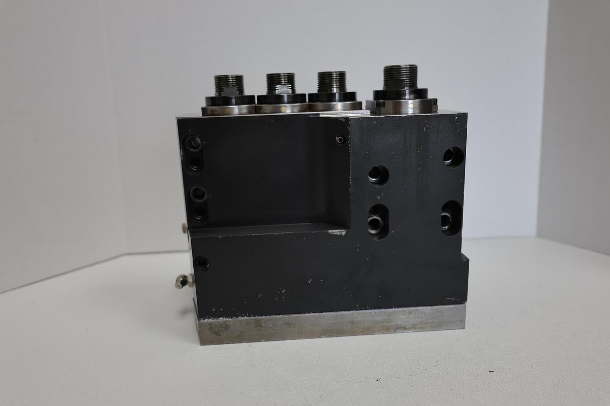 Used Star CNC B038-0642 4-Port Live Tool Gang Block SR-38 Type B ST-38 Swiss Lathe OEM GHA-188