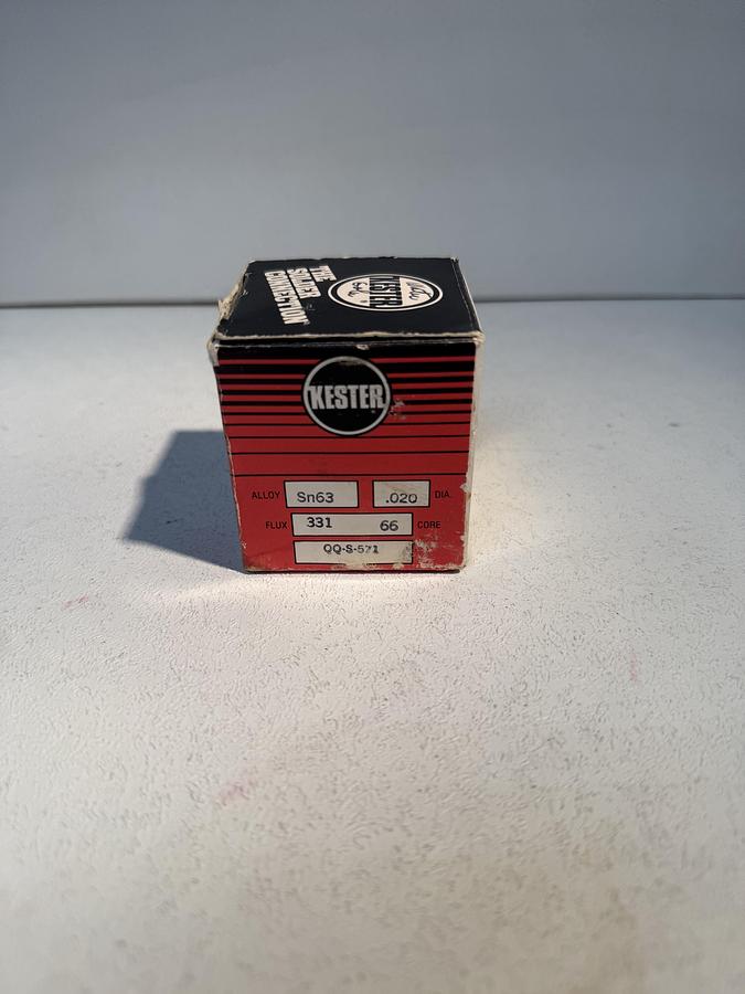 Used Kester Sn63 Solder Wire – .020" Diameter – Flux 331 – 66 Core – QQ-S-571 GHA-78