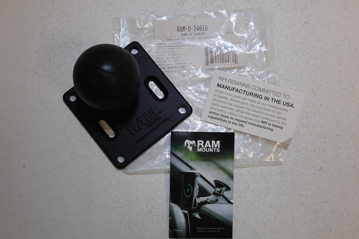 RAM Mounts RAM-D-2461U D Size 2.25" Ball VESA Plate Base Mount New