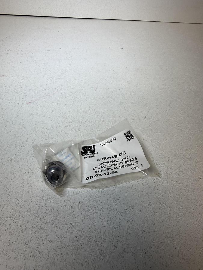 Used Aurora Monoball, HAB-4TG High Misalignment, Steel, 0.250" ID (PTFE Lined) (Grooved) GHGC-6
