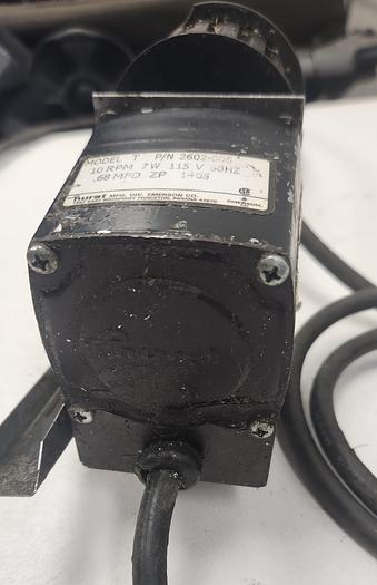 Used Hurst 2602-006 Model T Synchronous Gearmotor 10 RPM 30:1 7W 115V