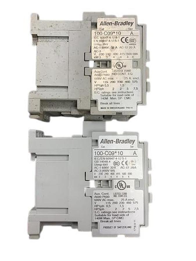 Used (Lot of 2) Allen-Bradley 100-C09*10 Contactor