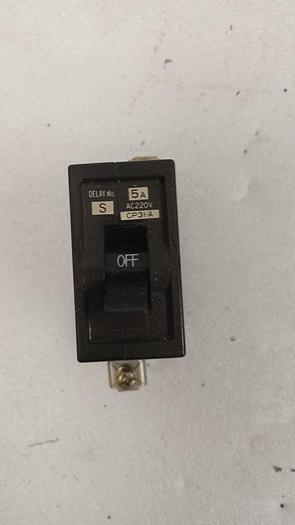 Used HITACHI CP31-A CIRCUIT PROTECTOR 5A 220VAC 1-POLE DELAY No.S GHA-157-C3