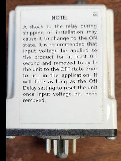 Eaton TMR6X00120 Time Delay Relay - New - no packaging - GHB-81