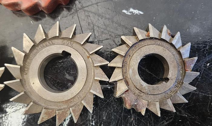 Used Lot of 9 Assorted Milling cutters 2-1/5"-3" Diam - GHB-49