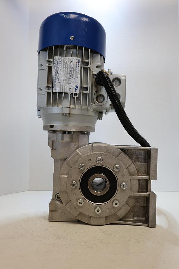Used MT Motori TN80C4 1.3HP Motor Varvel SRS070 100:1 Worm Gearbox Used